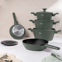 Zestaw garnków i patelni BerlingerHaus BH-8207 Matte Green Collection 10 elementów