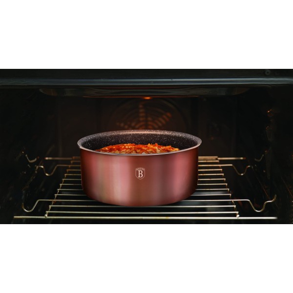 Komplet garnków Berlinger Haus Metallic Line Rose Gold 9 elementów do kuchni