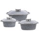 Komplet garnków Klausberg KB-7534 brytfanny 2,5L 4,4L 6,5L do gotowania