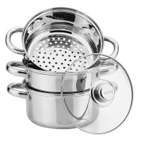 Komplet garnków KiNGHOFF KH-3316 4 elementy do gotowania na parze 2,5L 18cm