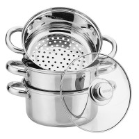 Komplet garnków KiNGHOFF KH-3316 4 elementy do gotowania na parze 2,5L 18cm