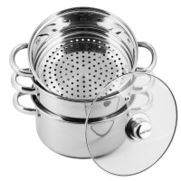 Komplet garnków KiNGHOFF KH-3319 4 elementy do gotowania na parze 24 cm