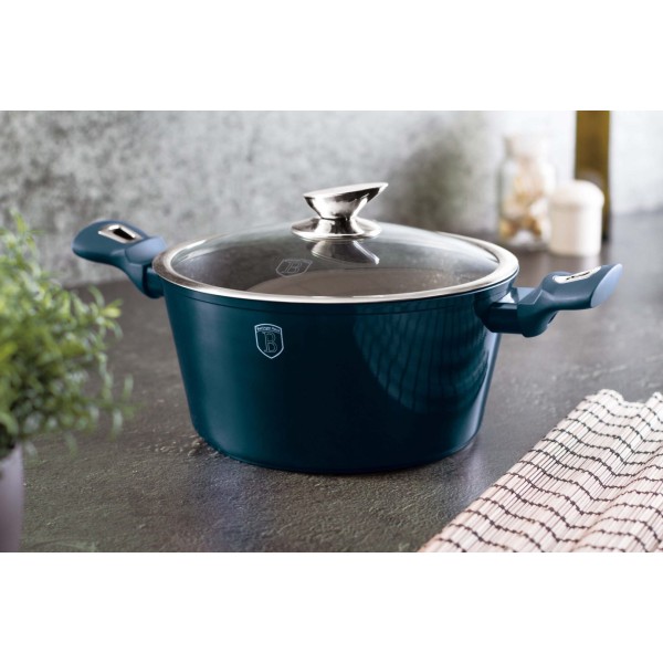 Набір каструль Berlinger Haus Metallic Aquamarine BH-7183, 22 елементи для кухні