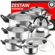 Zestaw garnków GAZ z patelnią i czajnikiem 11 elementów do kuchenek gazowych i indukcyjnych