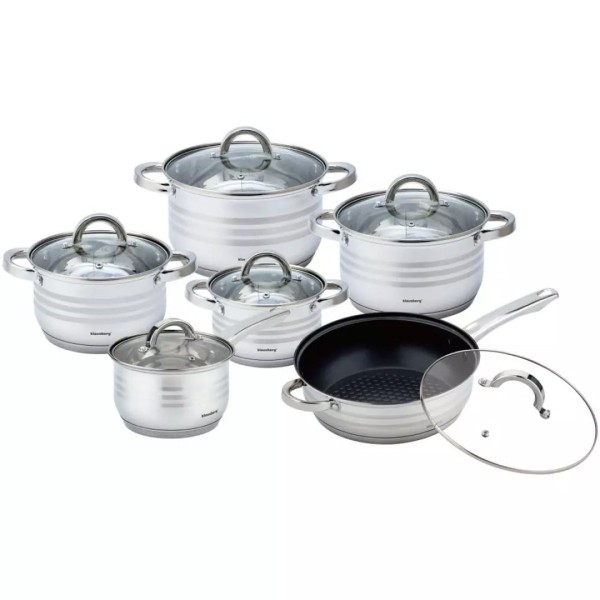 Набір каструль Klausberg KB-7698, 12 елементів для комплексного приготування їжі