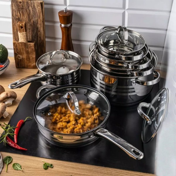 Набір каструль Klausberg KB-7698, 12 елементів для комплексного приготування їжі