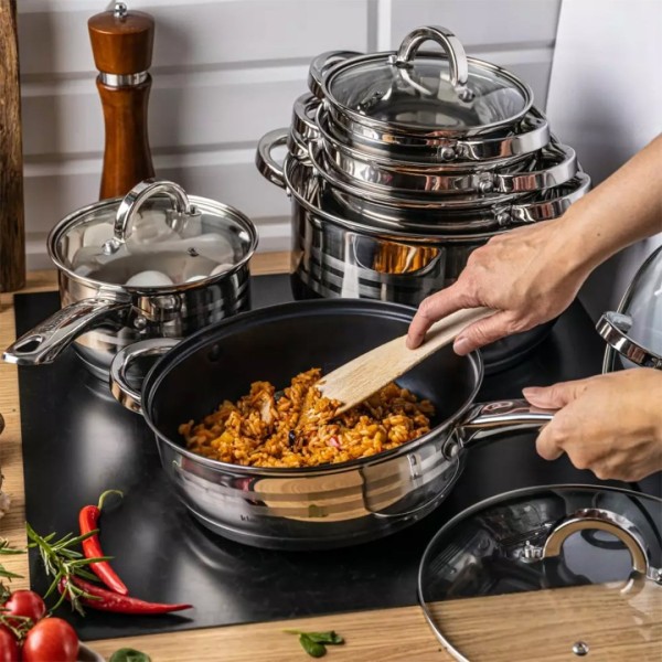 Набір каструль Klausberg KB-7698, 12 елементів для комплексного приготування їжі