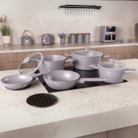 Zestaw garnków i patelni BerlingerHaus BH-8110 Taupe Collection do kuchni 10 elementów