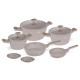 Zestaw garnków i patelni BerlingerHaus BH-8343 Taupe Nordic 10 elementów do kuchni