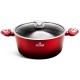 Komplet garnków Zilner Cherry Red Noir ZL-8520 z powłoką granitową 15 elementów do kuchni