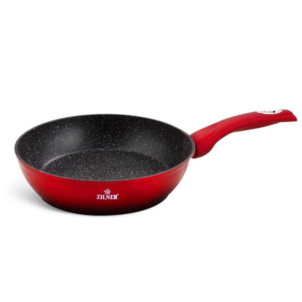 Komplet garnków Zilner Cherry Red Noir ZL-8520 z powłoką granitową 15 elementów do kuchni