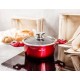 Komplet garnków Zilner Cherry Red Noir ZL-8520 z powłoką granitową 15 elementów do kuchni