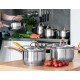 Комплект сталевих каструль Kinghoff Rosegold KH-1763, 8 предметів для готування