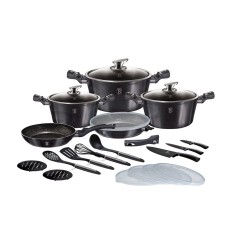 Komplet garnków Berlinger Haus Metallic Carbon Pro BH-7181 do kuchni 22 el.