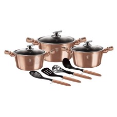 Komplet garnków Berlinger Haus Metallic Line Rosegold 10-elementowy do kuchni