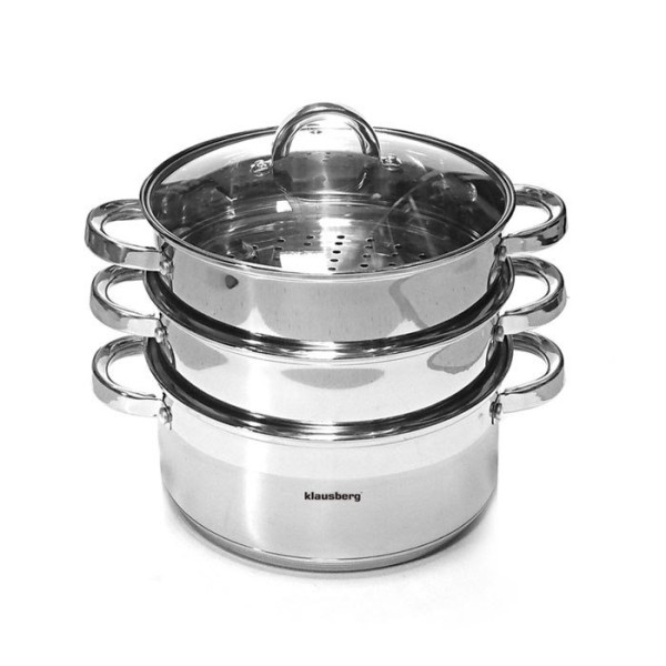 Komplet garnków Klausberg KB-7139 do gotowania na parze 20 cm, 4 elementy