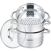 Komplet garnków Klausberg KB-7139 do gotowania na parze 20 cm, 4 elementy