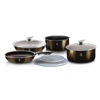 Комплект каструль Berlinger Haus Click & Cook 9 ел. для зручного готування BH-7041 чорний