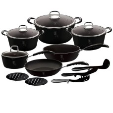 Komplet garnków Berlinger Haus Black Professional Line BH-6129, 15 el. do kuchni