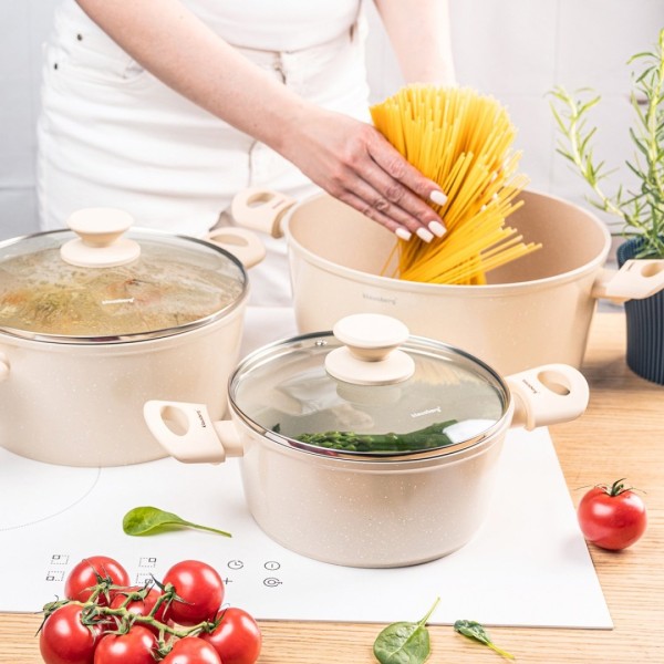 Zestaw garnków Klausberg KB-7961, 6 elementów, powłoka marmurkowa, do kuchni