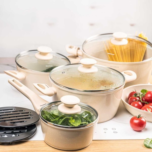 Zestaw garnków Klausberg KB-7884 marmurkowy 12 elementów do gotowania