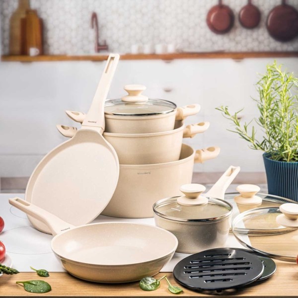 Zestaw garnków Klausberg KB-7884 marmurkowy 12 elementów do gotowania