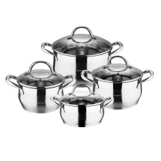 Набір каструль Gourmet Line BG-6523, 8 предметів, сталь для приготування їжі