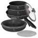 Zestaw garnków Berlinger Haus BH-8256 Antracite, 9 elementów, tytanowy, do kuchni