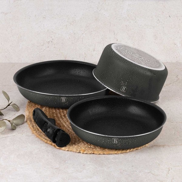 Zestaw garnków Berlinger Haus BH-8256 Antracite, 9 elementów, tytanowy, do kuchni