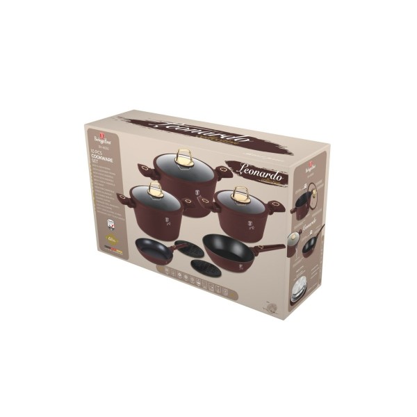 Zestaw garnków BerlingerHaus Leonardo BH-8050, 10 elementów, do gotowania