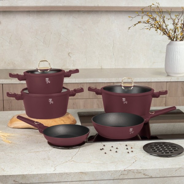 Zestaw garnków BerlingerHaus Leonardo BH-8050, 10 elementów, do gotowania