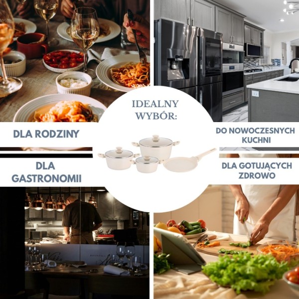 Zestaw garnków Klausberg KB-7963 marmurkowy 7 el. — garnki do kuchni