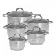 Комплект каструль Kinghoff Silver 10 ел. KH-4449 для приготування різних страв