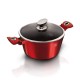 Komplet garnków Berlinger Haus Metallic Line Burgundy 6 elementów 24 cm do gotowania