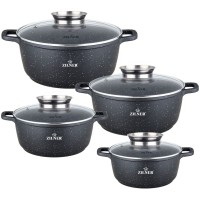 Komplet garnków Zilner ZL-8900 marmurowych 16-28 cm do gotowania