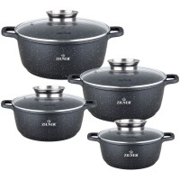 Komplet garnków Zilner ZL-8900 marmurowych 16-28 cm do gotowania