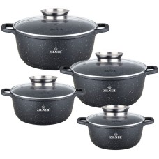 Komplet garnków Zilner ZL-8900 marmurowych 16-28 cm do gotowania