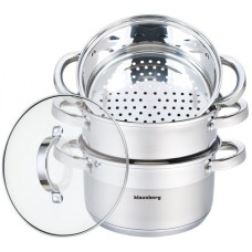 Komplet garnków Klausberg KB-7136 do gotowania na parze 18 cm, 4 elementy