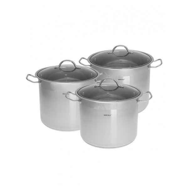 Komplet garnków KiNGHOFF KH-4310 6 elementów pojemność 9L/7L/5L do kuchni