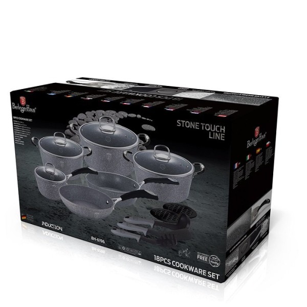 Zestaw garnków Berlinger Haus BH-6196 Stone Touch granitowy do kuchni