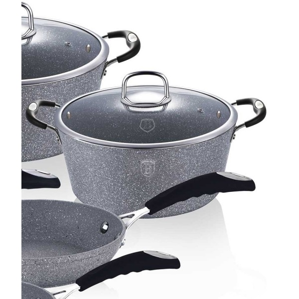 Zestaw garnków Berlinger Haus BH-6196 Stone Touch granitowy do kuchni