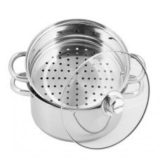 Komplet garnków KiNGHOFF KH-3318 do gotowania na parze 5.0L 24cm 3 elementy