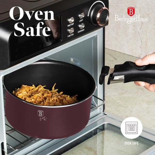 Zestaw garnków Berlinger Haus Leonardo 12 elementów tytanowy do gotowania