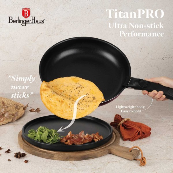 Zestaw garnków Berlinger Haus Leonardo 12 elementów tytanowy do gotowania