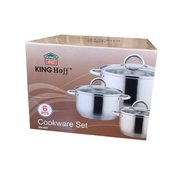 Комплект каструль Kinghoff Silver 6 ел. KH-4447 для якісного приготування їжі