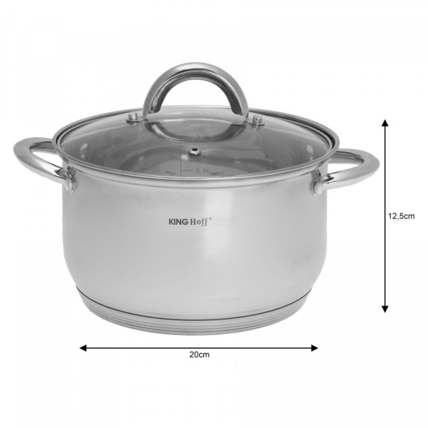 Комплект каструль Kinghoff Silver 6 ел. KH-4447 для якісного приготування їжі