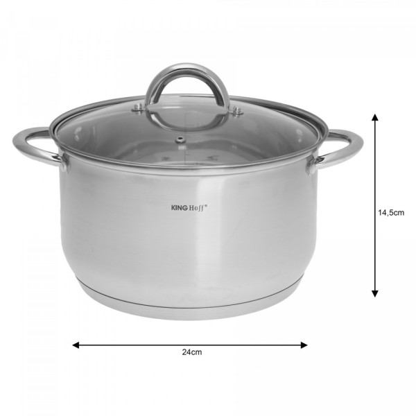 Комплект каструль Kinghoff Silver 6 ел. KH-4447 для якісного приготування їжі