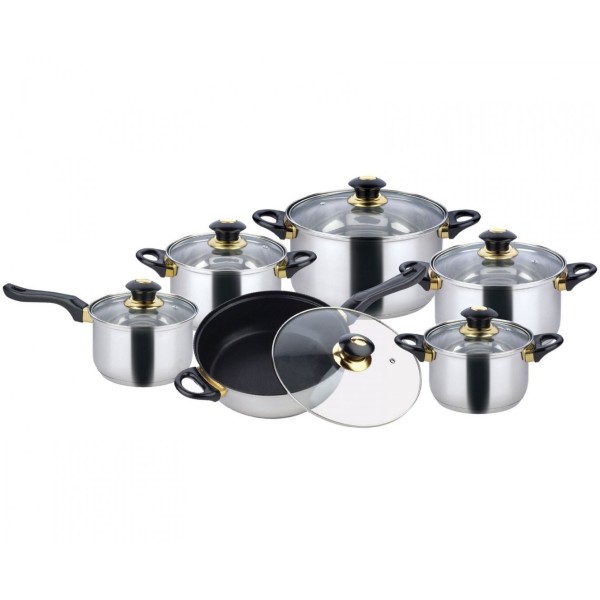 Комплект каструль Kinghoff Jumbo 12 ел. KH-4441 для готування страв