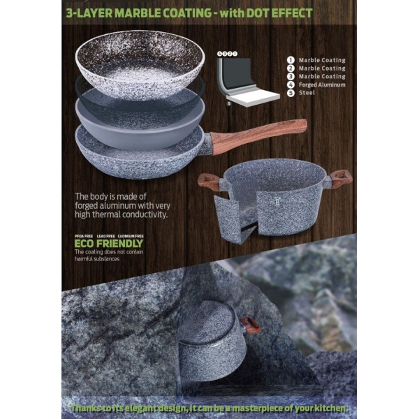 Komplet garnków Berlinger Haus Forest Line BH-7060 5 elementów z patelnią 24 cm