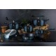 Набір каструль Berlinger Haus Metallic Aquamarine BH-6164, 17 предметів для кухні